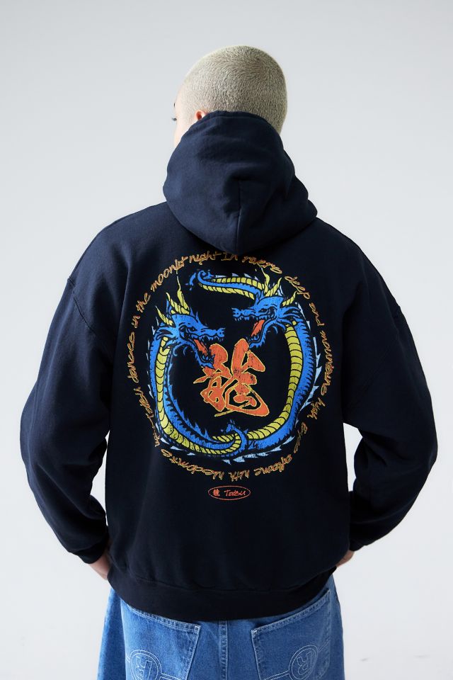 Uo dragon washed black hoodie sale