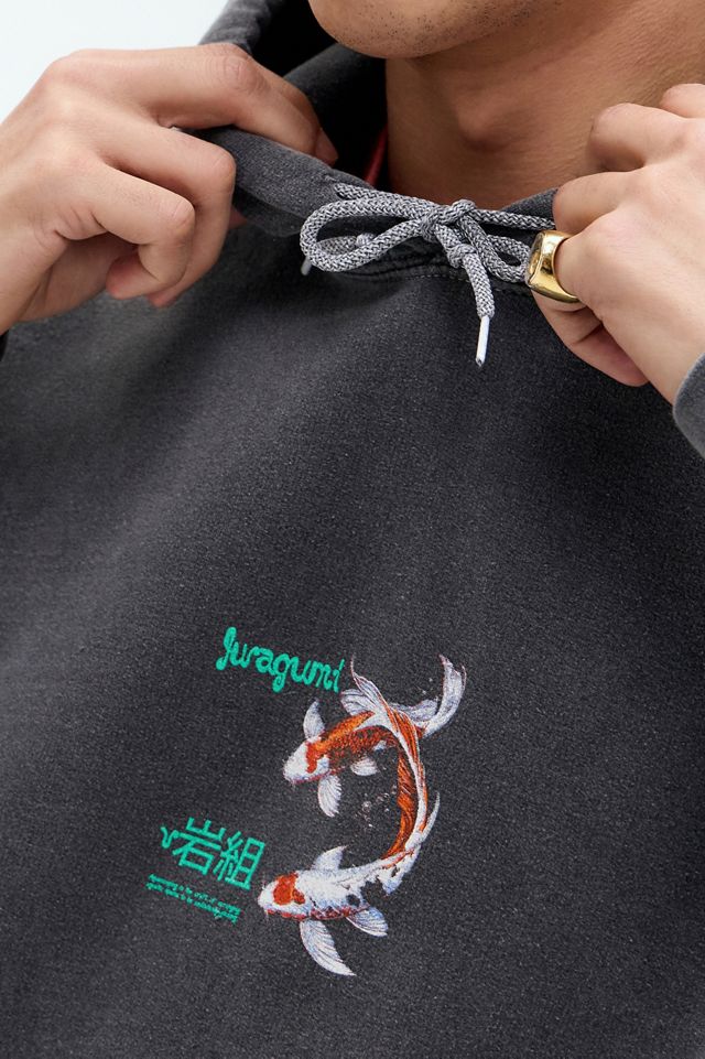 UO Black Good Luck Fish Hoodie #2