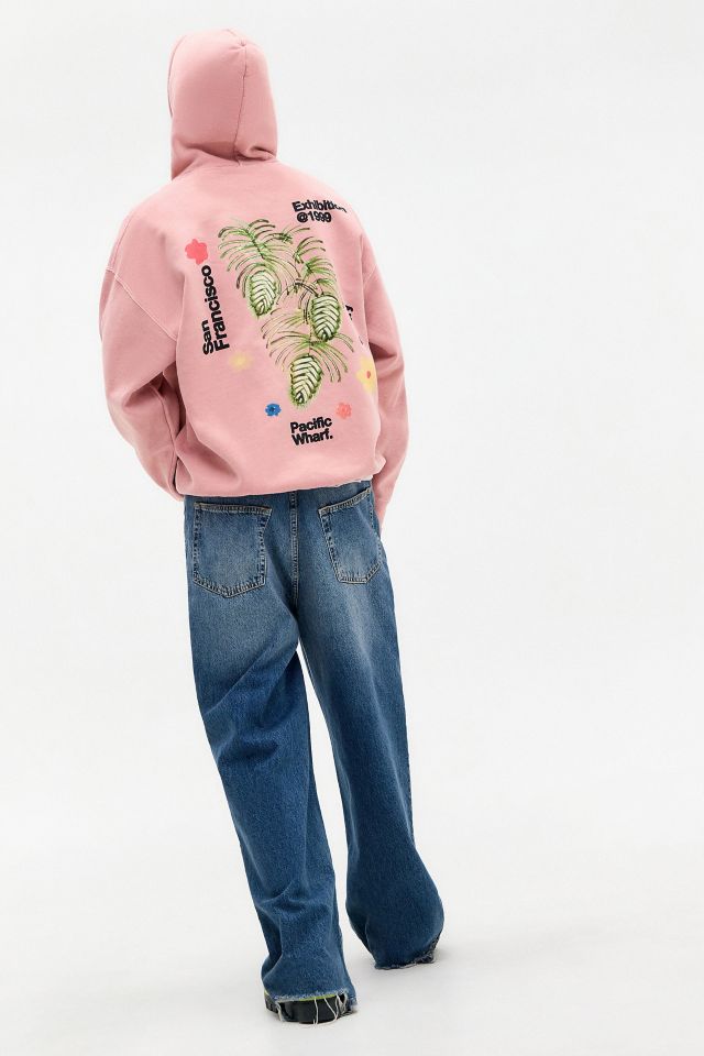 Pink hoodie urban outfitters clearance
