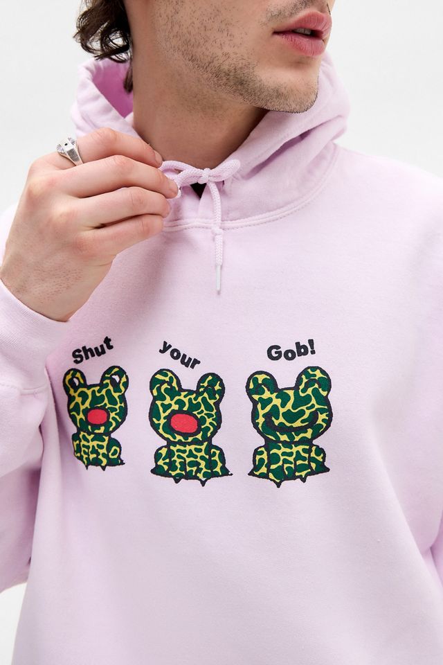 UO Pink Shut Your Gob Hoodie #1