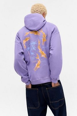 Sweat à capuche Koi poisson lilas
