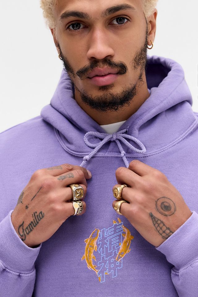 Koi Fisch Hoodie in Flieder #1