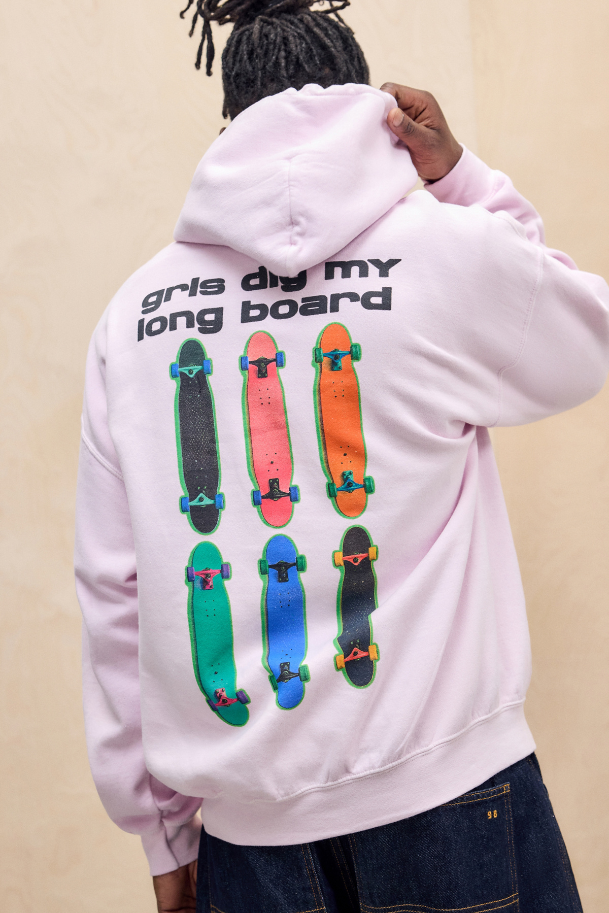 UO Pink Longboard Hoodie