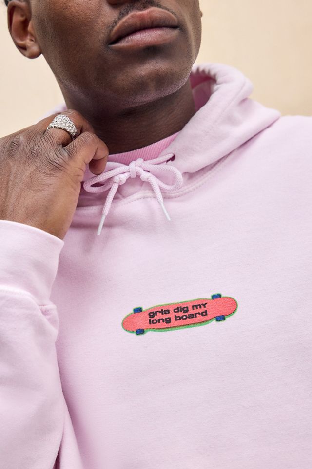 Sweat à capuche longboard rose UO #2