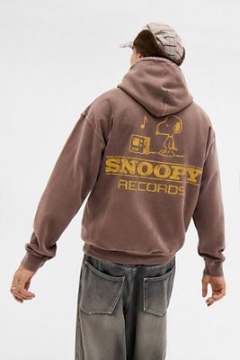 Sweat à capuche UO Snoopy brun
