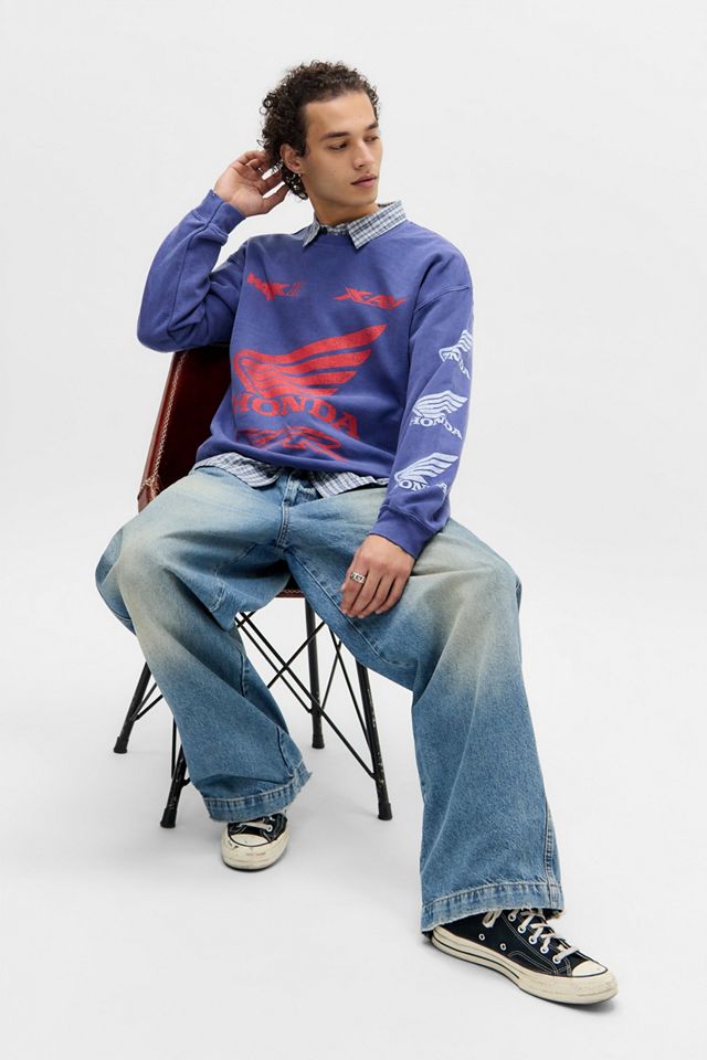 UO Navy Honda Motorcross Sweatshirt #1