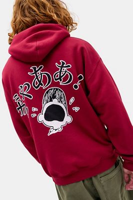 Felpa con cappuccio UO Snoopy rossa