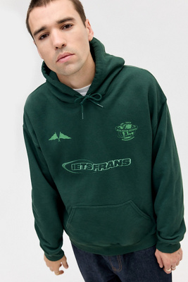 iets frans. Green Football Hoodie - Green M at Urban Outfitters