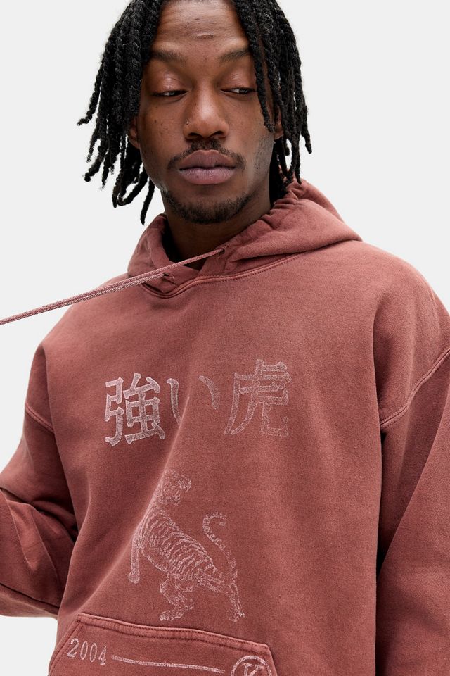 Sweat à capuche UO Burgundy Kyoto Tiger #2