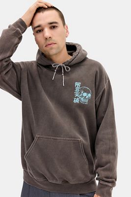 Sweat à capuche UO Brown Skull Grunge