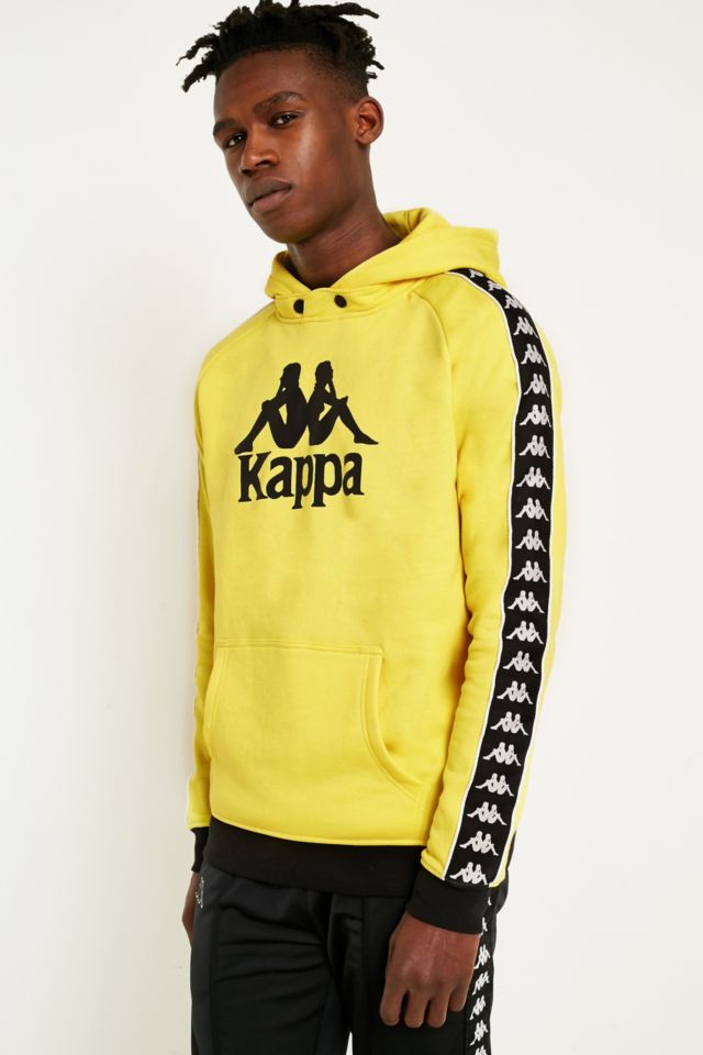 teleurstellen Donau Schilderen Kappa Yellow Taped Hoodie | Urban Outfitters UK