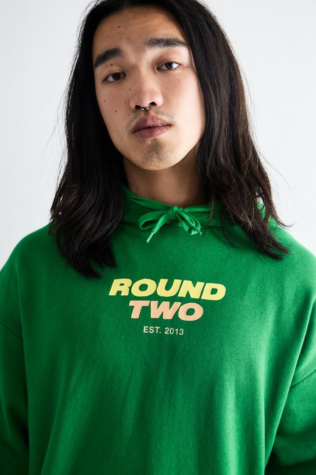 Round Two UO Exclusive Green Hiking Star Hoodie #3