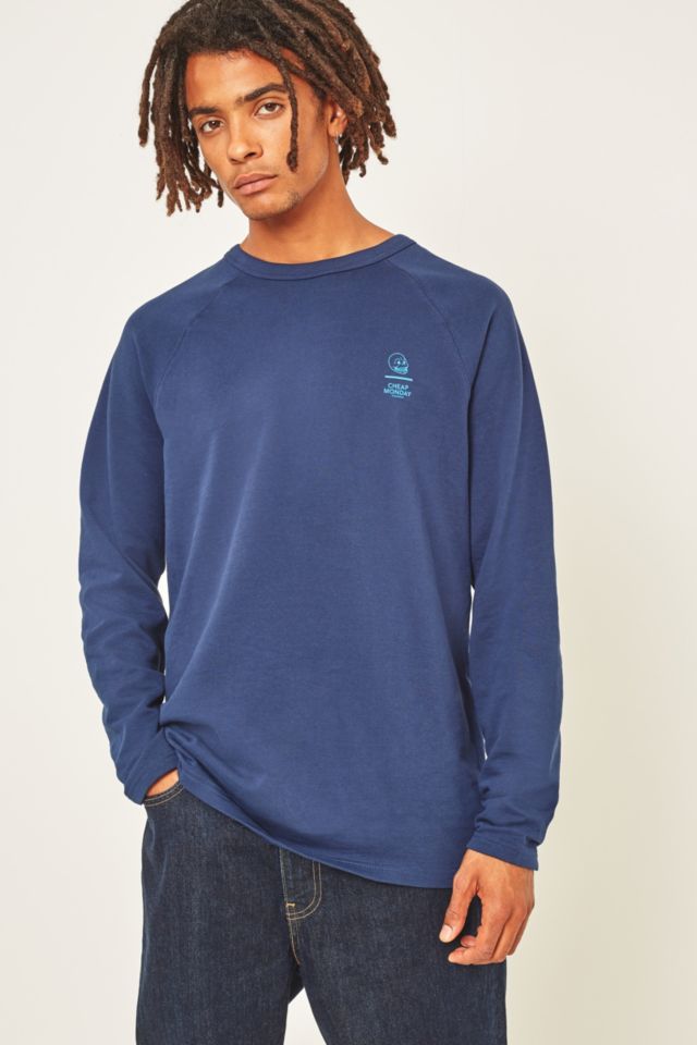 Cheap Monday Line Skull New Blue Sweatshirt