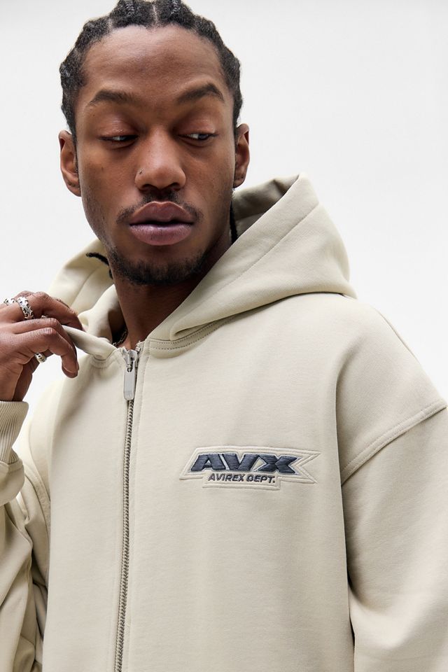 AVX Avirex Dept UO Exclusive Felpa con Cappuccio Ecru Rugged #3