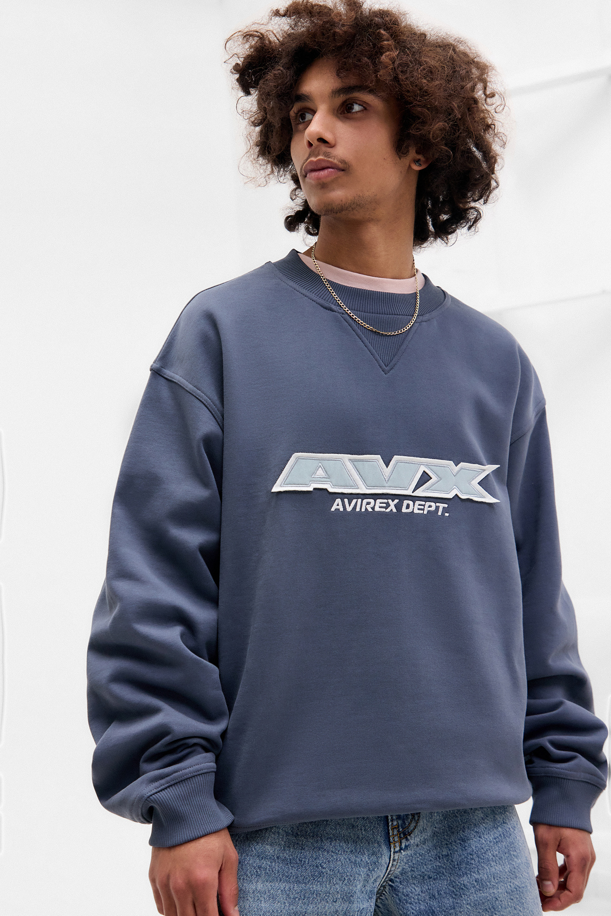 AVX Avirex Dept UO Exclusive Airforce Blue Squadron Sweatshirt
