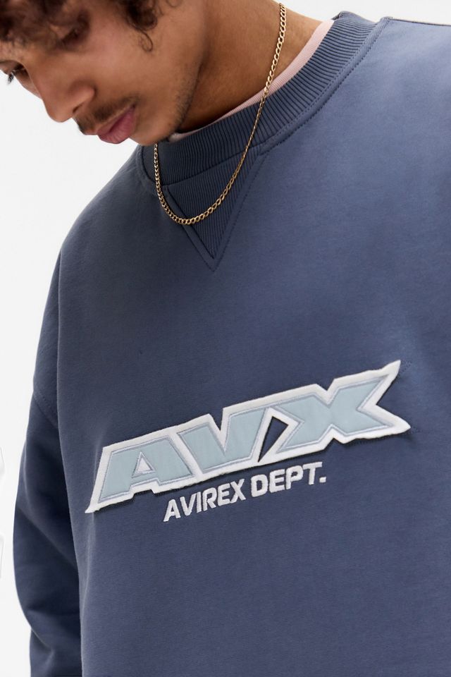 Sweat-shirt bleu escadron de l'armée de l'air AVX Avirex Dept UO Exclusive #2