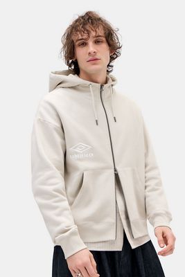 Sudadera con Capucha Umbro UO Exclusiva Ecru con Cremallera