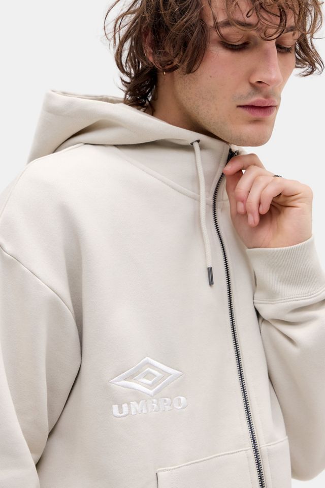 Sudadera con Capucha Umbro UO Exclusiva Ecru con Cremallera #2
