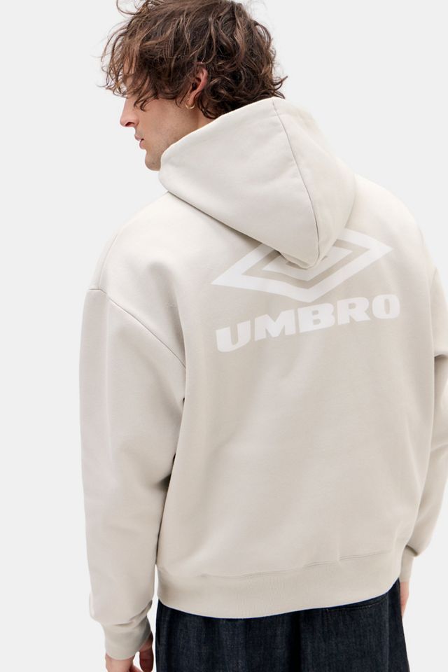 Sudadera con Capucha Umbro UO Exclusiva Ecru con Cremallera #3