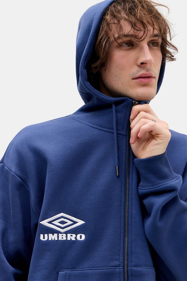 Sweat à capuche zippé bleu marine exclusif UO Umbro #3