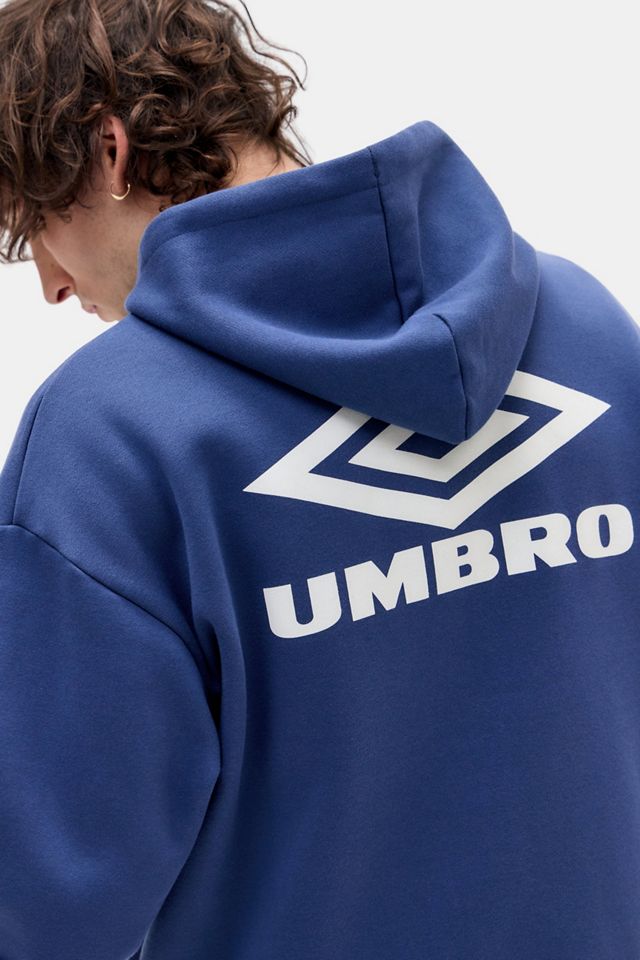 Umbro UO Exclusive Navy Zip-Through Hoodie | Urban Outfitters UK
