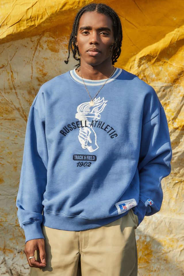 Russell Athletic UO Exclusive Blue Barkley Sweatshirt | Urban