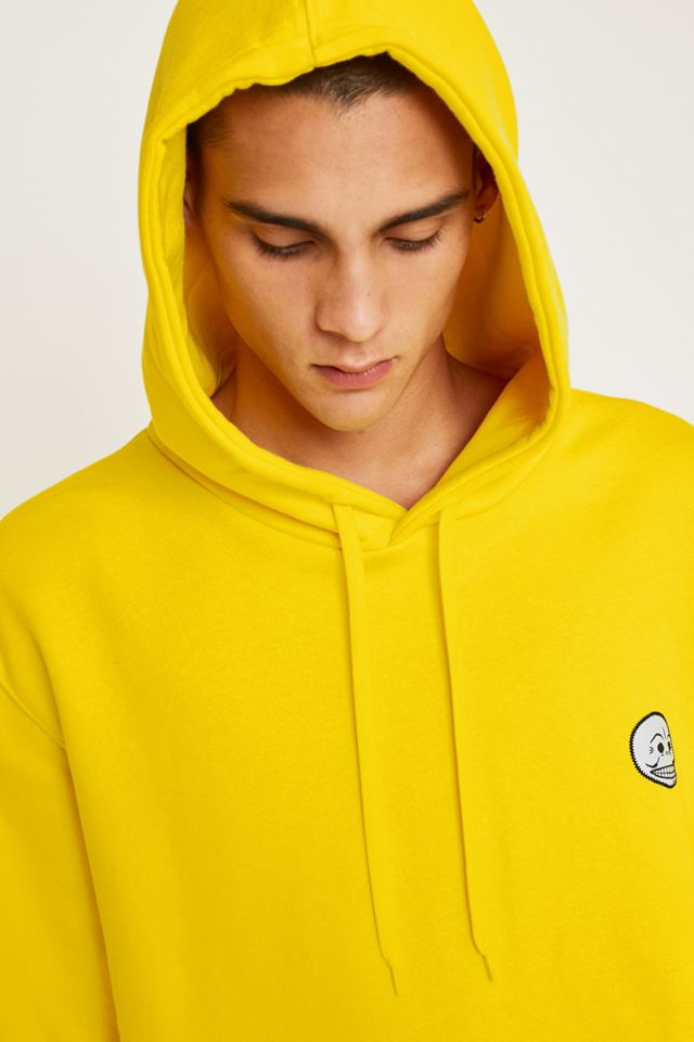 Sudadera con capucha amarilla barata De lunes básico calavera amarilla #2