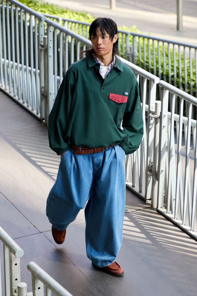 Anglan Green Perky Button Pullover Jacket #1