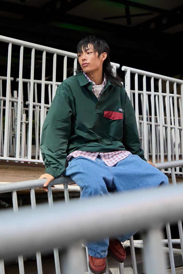 Anglan Green Perky Button Pullover Jacket #2