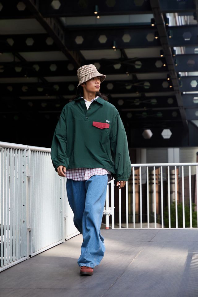 Anglan Green Perky Button Pullover Jacket #3
