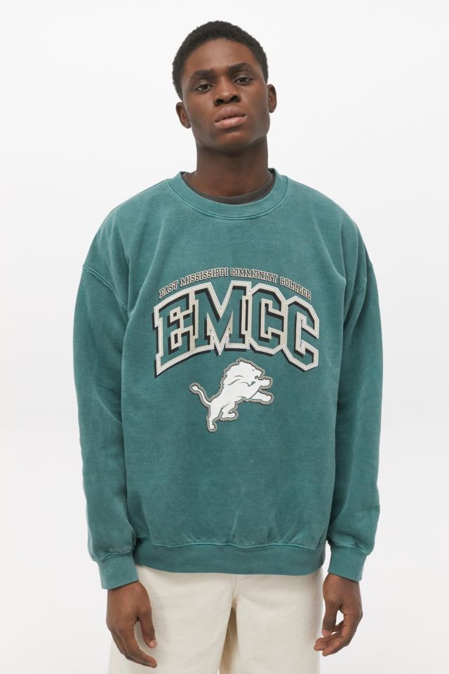 UO Teal Varsity Crew Neck Sweatshirt