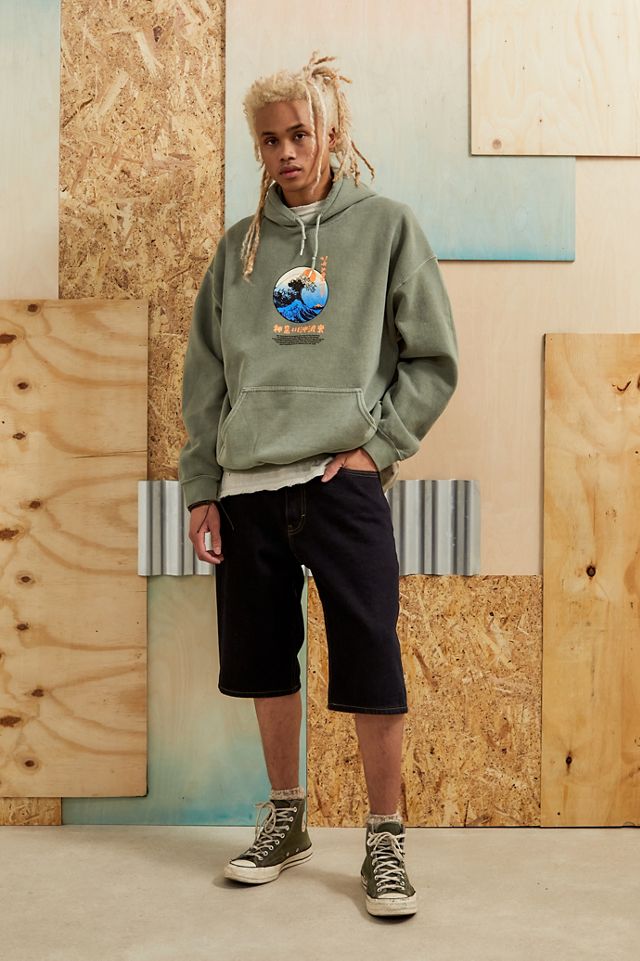 Felpa con cappuccio UO Sage Hokusai #2