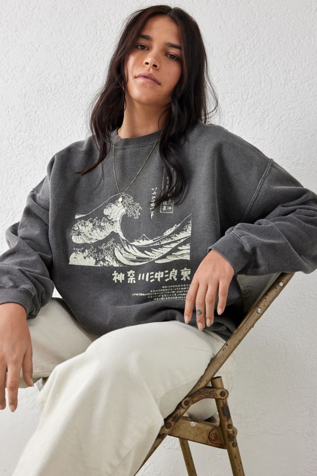 Hokusai wave outlet sweatshirt