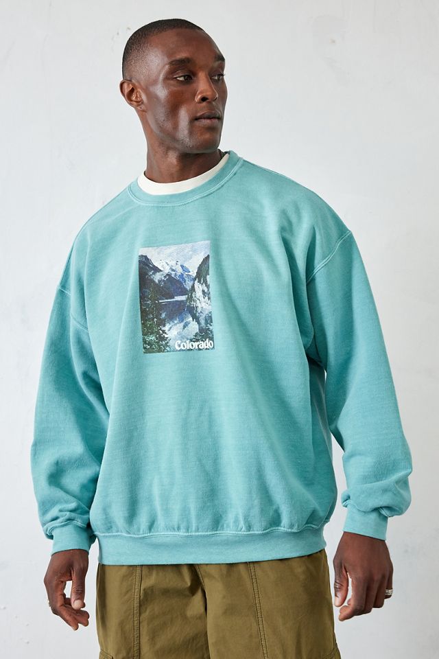UO Blue Colorado Print Sweatshirt #1