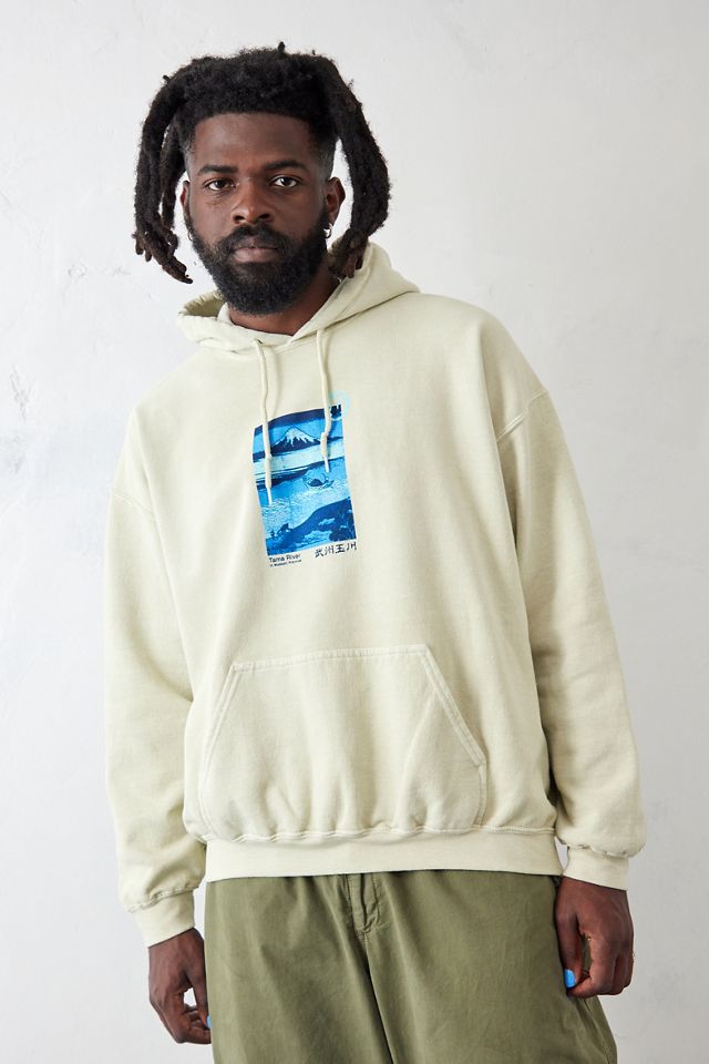 Sweat à capuche jaune Hokusai UO #1