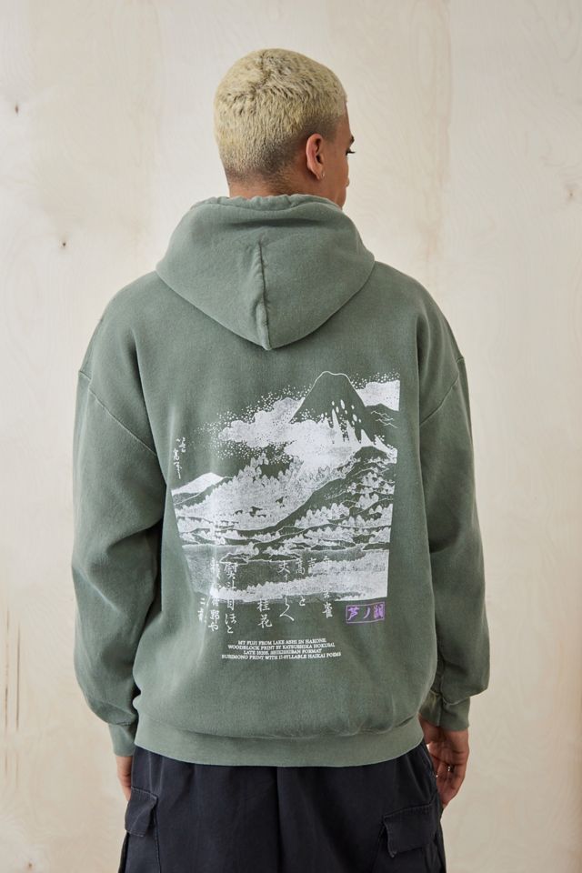 UO Sage Hokusai Wave Hoodie | Urban Outfitters UK