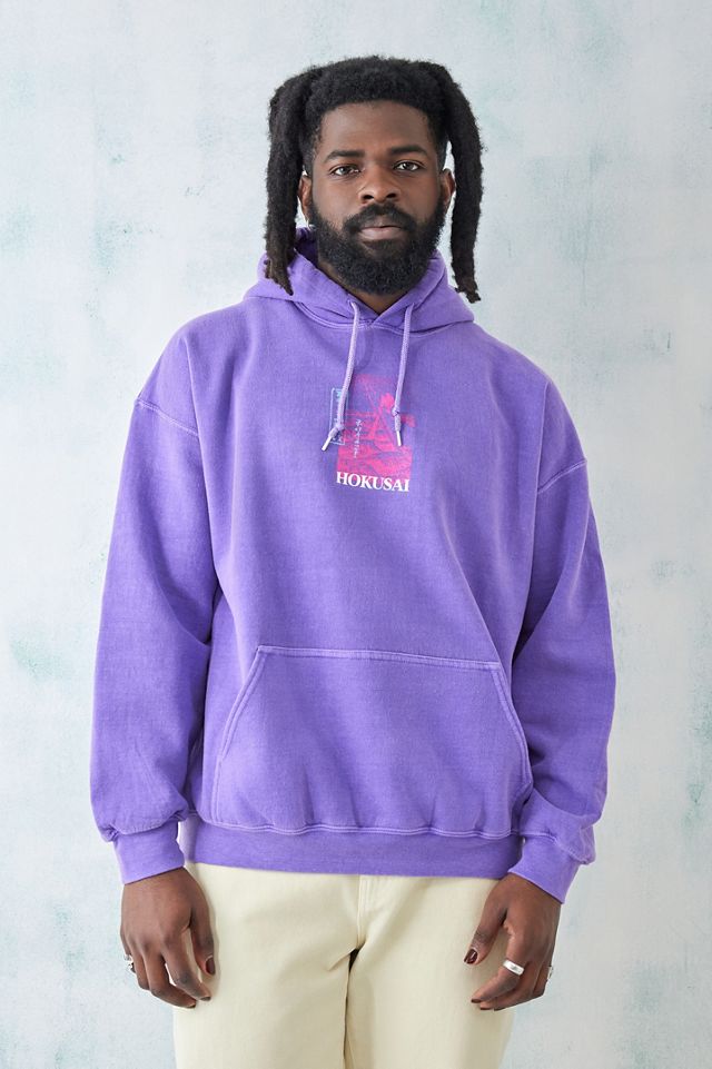 UO Purple Hokusai Katsushika Hoodie | Urban Outfitters UK