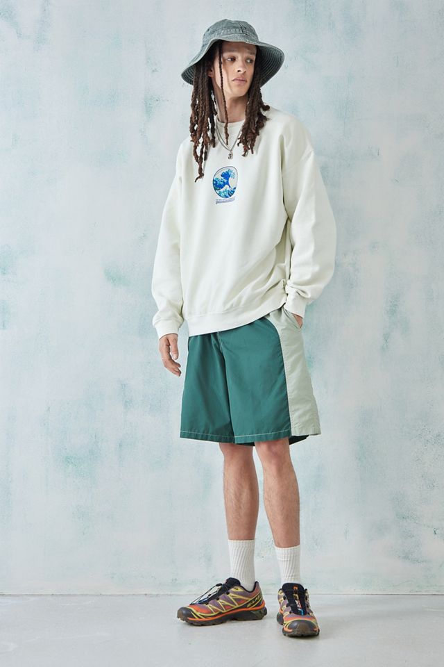 UO Ecru Hokusai Postcard Sweatshirt #2