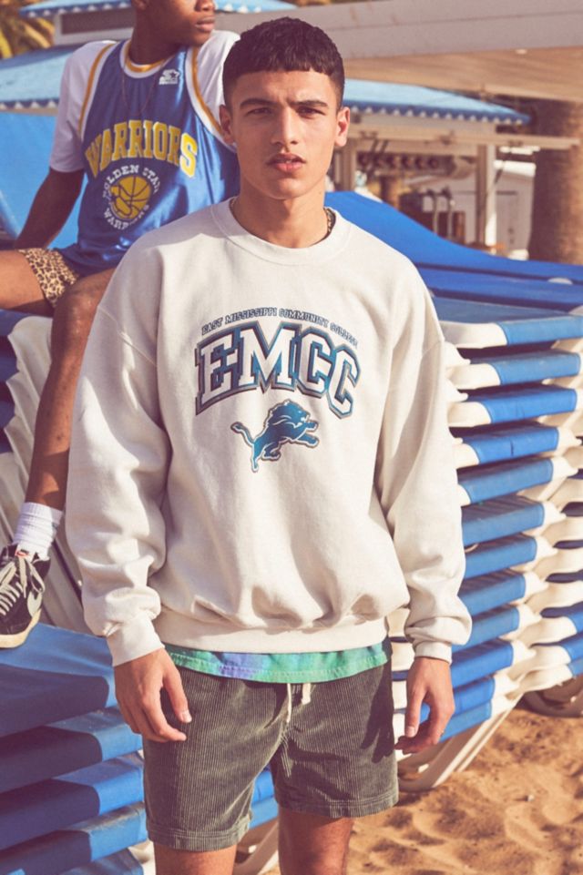 UO EMCC Ecru Varsity Crew Neck Sweatshirt Urban Outfitters UK