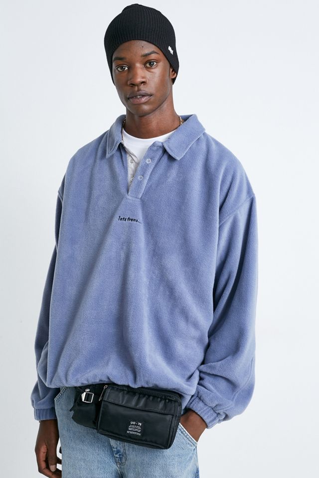iets frans... – Langärmliges Poloshirt aus Fleece in Aschgrau  #2