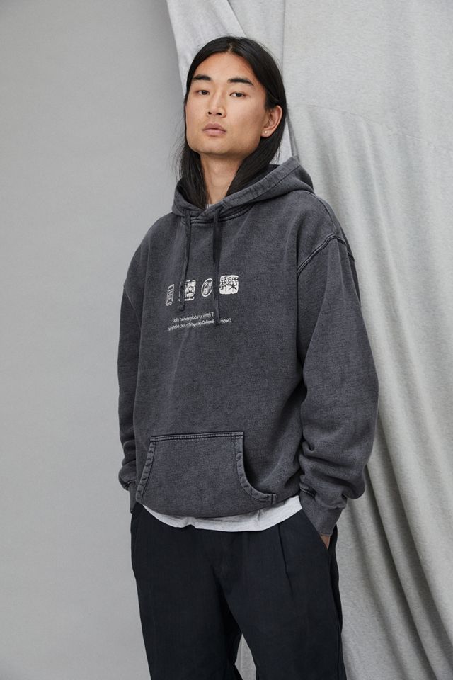 Temporary Collective - Sweat à capuche organique noir Stamp Duty, exclusivité UO #2