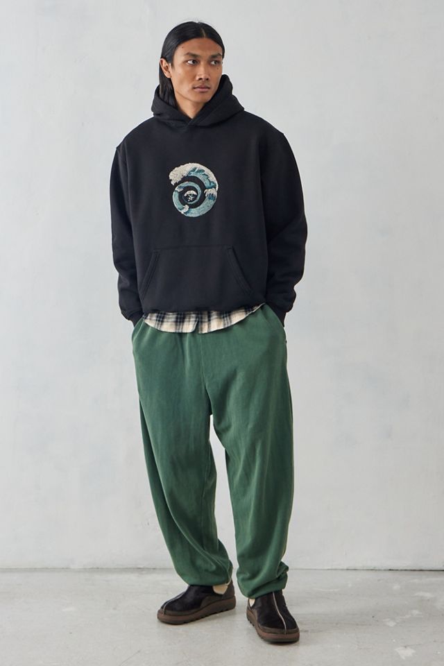 Temp Collective UO Exclusive Black Wave Swirl Hoodie | Urban