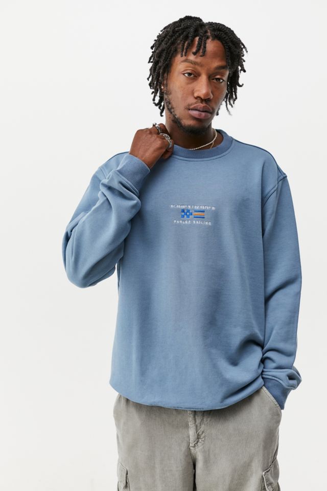 Parlez Dusty Blue Berwick Crew Neck Sweatshirt | Urban Outfitters UK