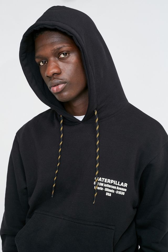 Caterpillar - Sweat à capuche à imprimé négatif noir  #1