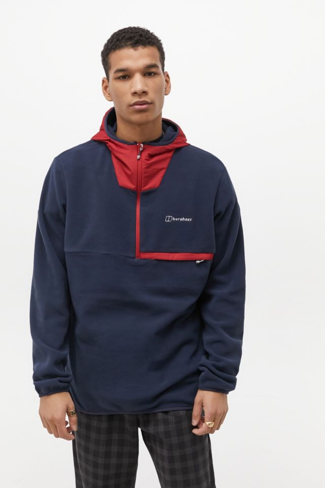 Berghaus Aslam Navy and Red Fleece Hoodie | Urban Outfitters UK