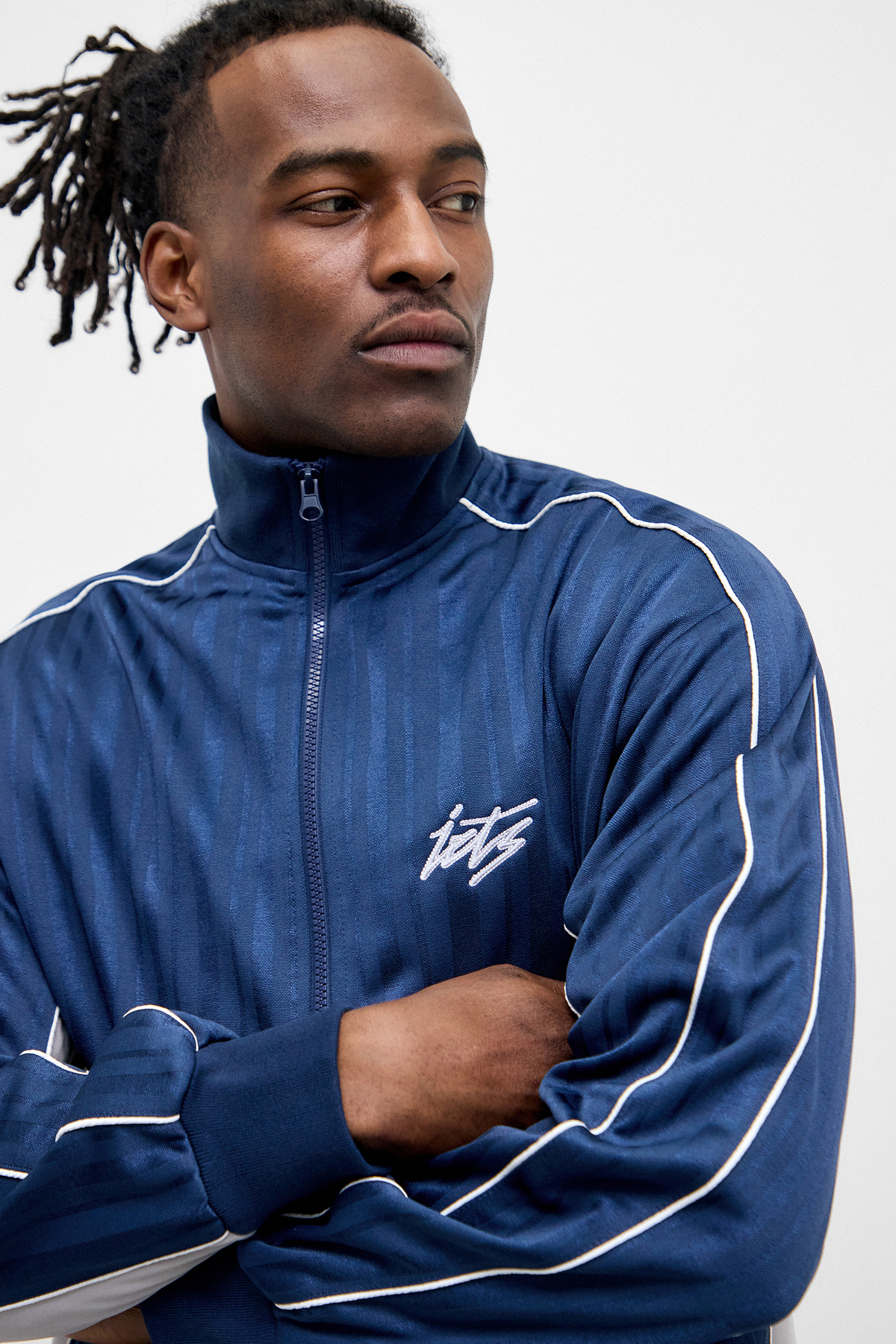 iets frans... Navy Tricot Track Top