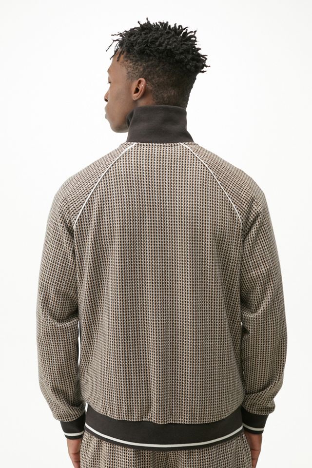 iets frans... Brown Houndstooth Track Jacket #1