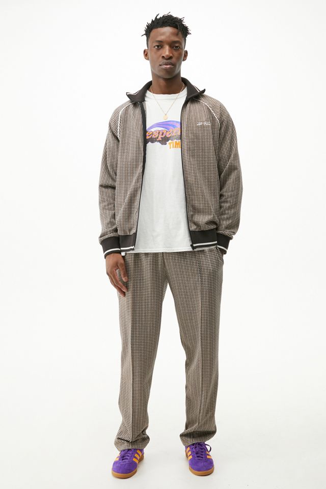 iets frans... Brown Houndstooth Track Jacket #2