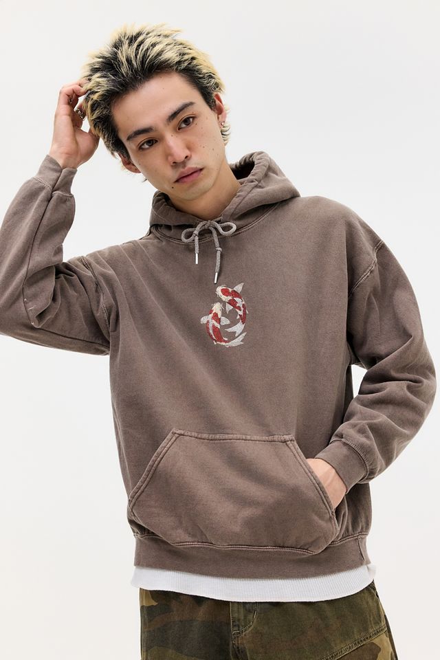 Sweat à capuche UO Brown Asiatic Koi #3