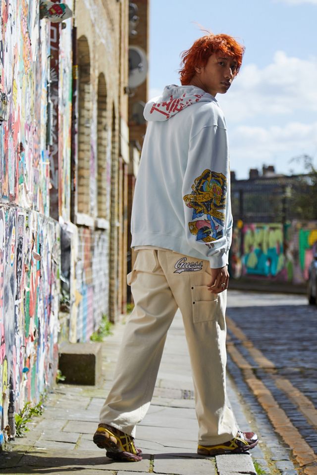 Ed Hardy UO Exclusive Sky Blue Tiger Zip-Up Hoodie #2